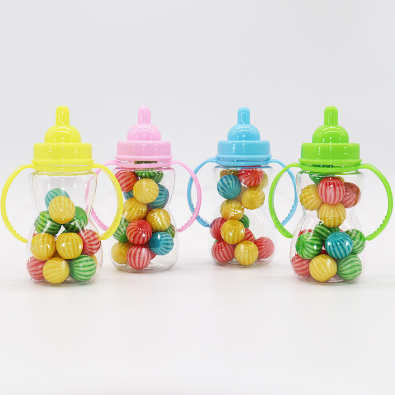 奶嘴糖泡泡糖儿童休闲小零食水果味软糖奶瓶糖创意玩具糖果批发
