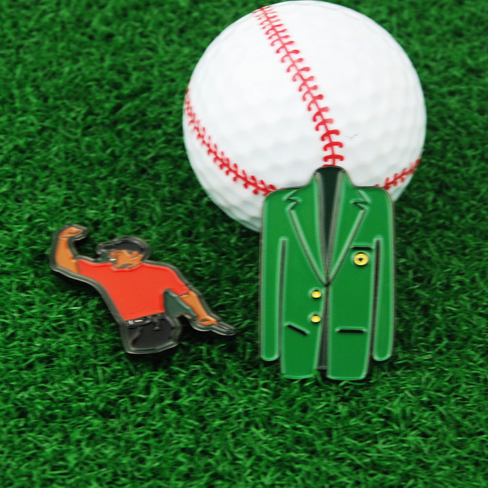Golf Hat Clip Metal Manganese Steel Hat Clip Tiger Woods Green Jacket Ballmarker Mark Marker