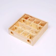 亚马逊爆款仓鼠迷宫木质仓鼠玩具用品原木智力开发玩具实木带玻璃
