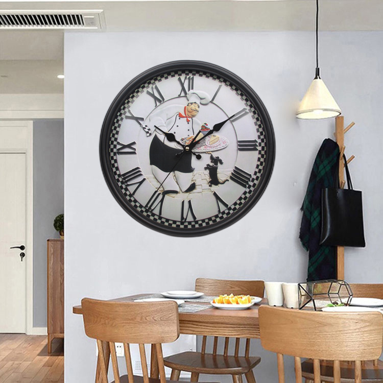 Clock Wall Clock Household Clock Wall-Mounted Silent Bedroom Silent Quartz Clock Wall Pocket Watch Living Room Simple Clock