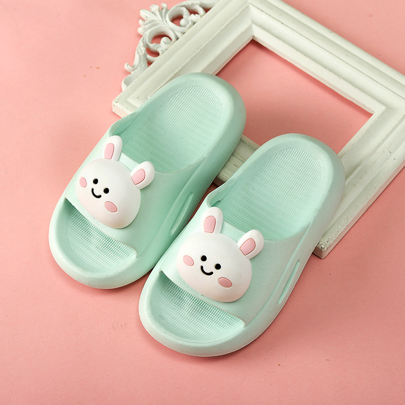 New Rabbit Children's Slippers Spring and Summer Cartoon Soft Bottom Girl Sandals Home Bathroom Female and Male Baby Shoes Wholesale