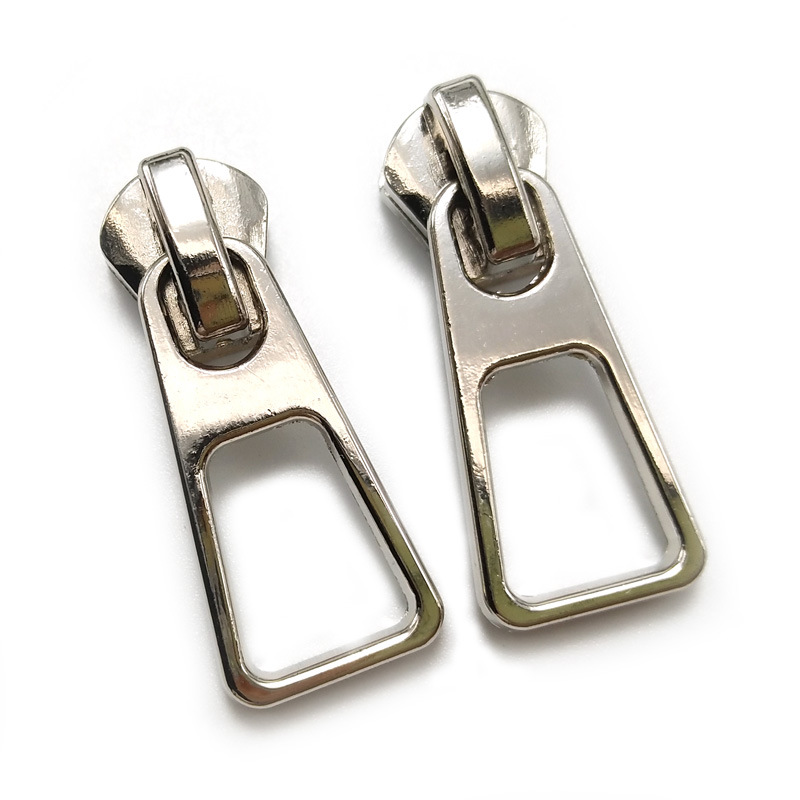 现货批发 5号金属树脂三角形直装拉链头 衣服外套装饰高档拉锁头