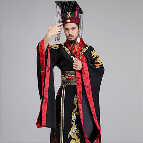 古代秦始皇服装秦朝皇帝服大王汉武大帝天子服龙袍戏服影楼演出服