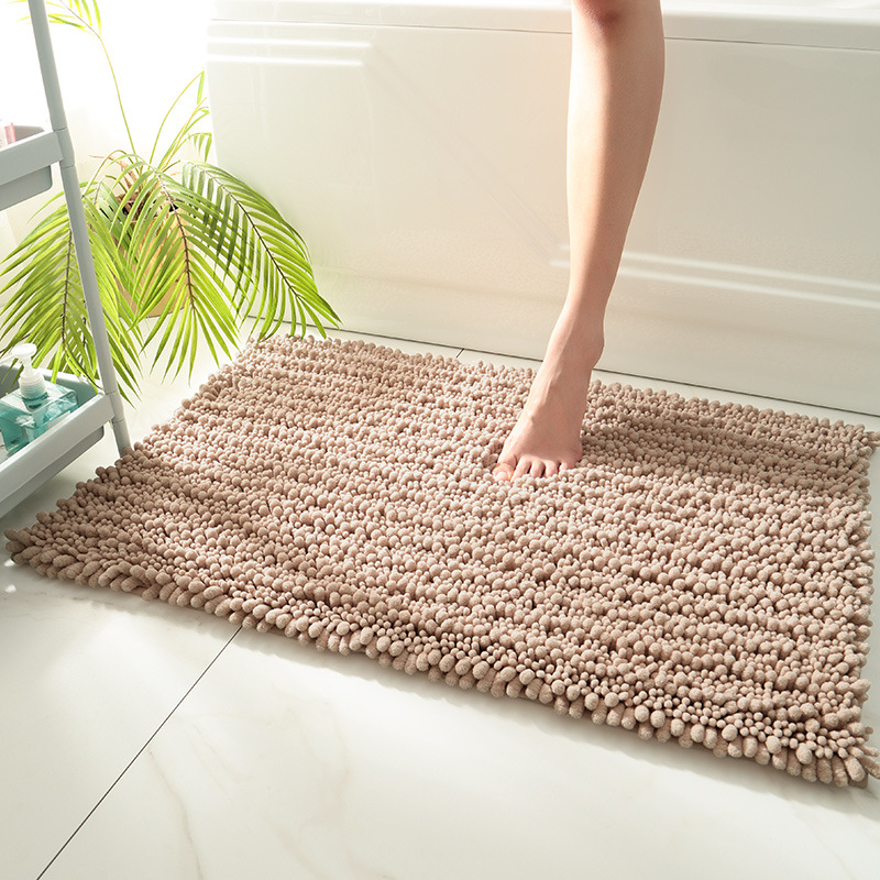 Cross-Border Thickened Chenille Floor Mat Bathroom Non-Slip Mat Simple Bathroom Bedroom Doorway Absorbent Foot Mat Doormat