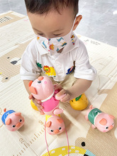 儿童电动音乐牵绳小猪会动会唱歌走路1一3岁宝宝婴儿玩具男孩女孩