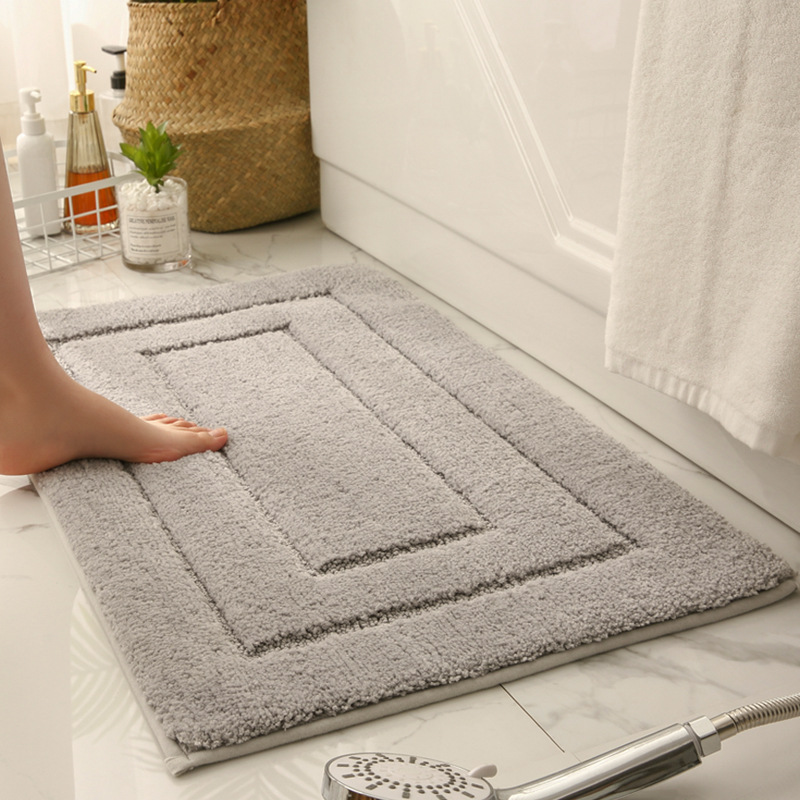 Cross-Border Thickened Bathroom Absorbent Floor Mat Bathroom Entrance Floor Mat Toilet Non-Slip Mat Door Mat Household Carpet