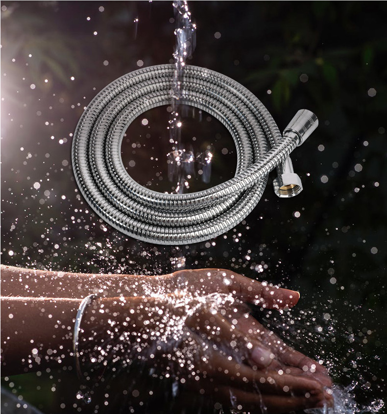 防爆花洒304不锈钢淋浴管喷头配件水管浴室热水器管1.5米淋浴软管