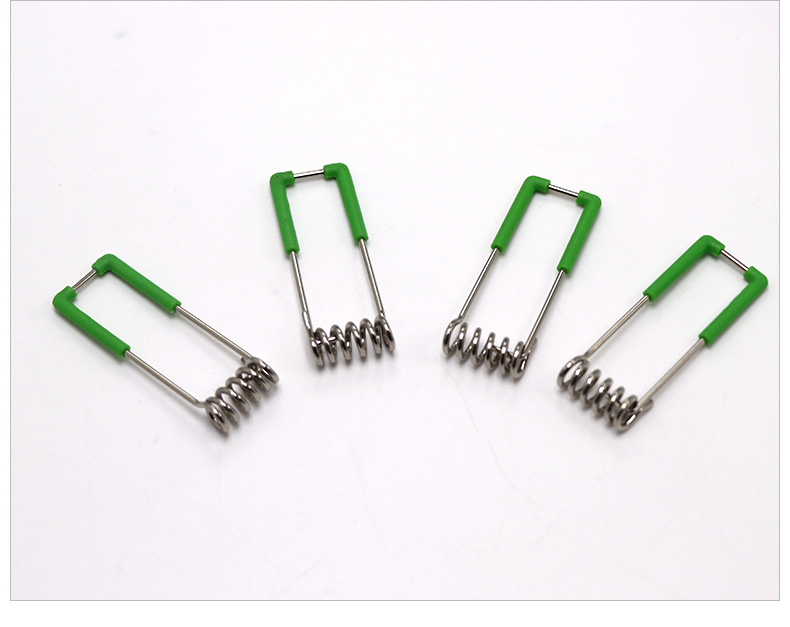 灯饰配件弹簧卡扣 1450绿色压胶弹簧夹 筒灯面板灯弹簧夹子现货