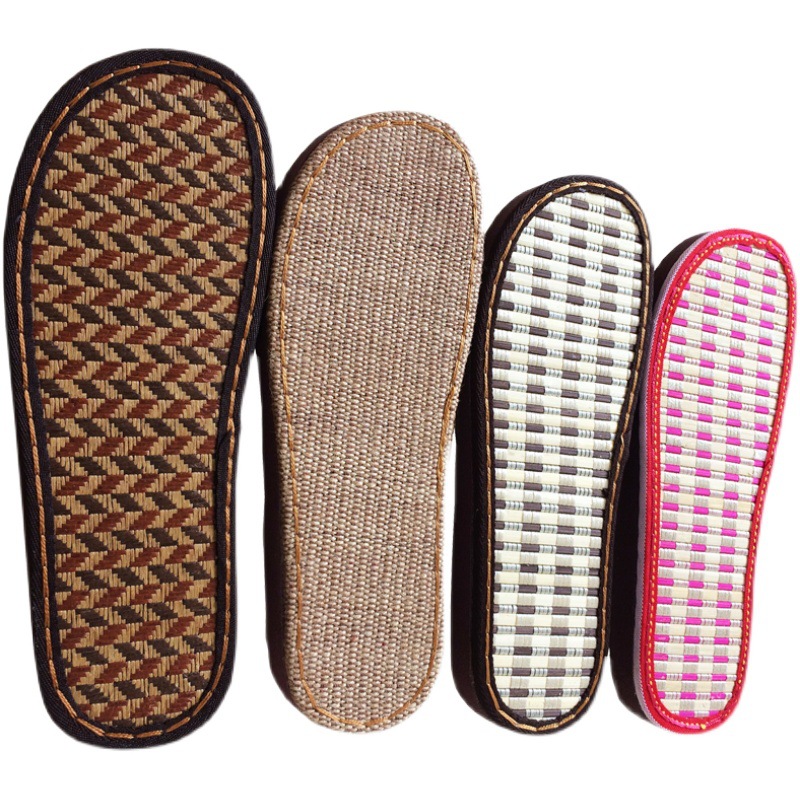 孺子牛鞋底 手工编织凉鞋底亚麻古藤淑女拖鞋底防滑 耐磨平跟女夏