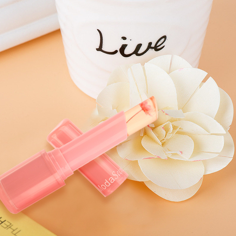 Cross-Border Hot Jelly Dried Flower Color-Changing Lipstick Transparent Flowers Temperature Change Lipstick Nonstick Cup Lipstick Wholesale