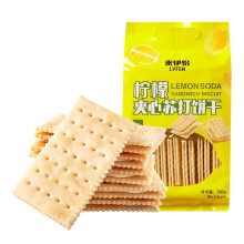 来伊份柠檬夹心苏打饼干380g袋装早餐代餐饼清新柠檬味休闲零食