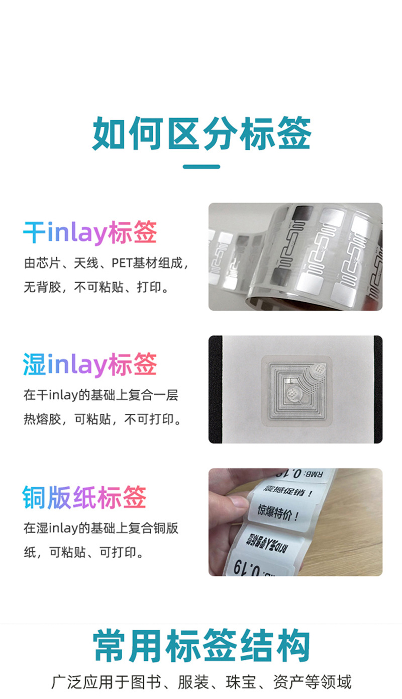 nfc标签智能射频标签手机感应防伪易碎防撕溯源电子标签rfid标签