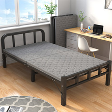 折叠床单人家用简易午睡午休床结实耐用加固碳钢陪护床住院办公室