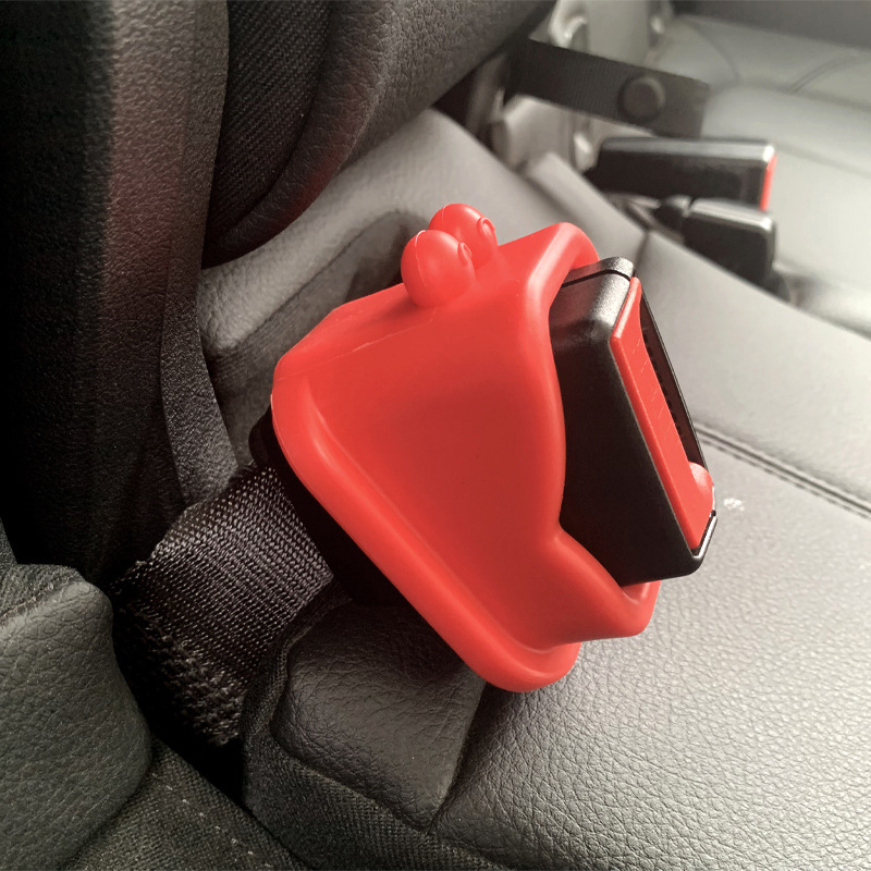 厂家直销跨境汽车安全带扣软硅胶支架安全带卡槽固定器