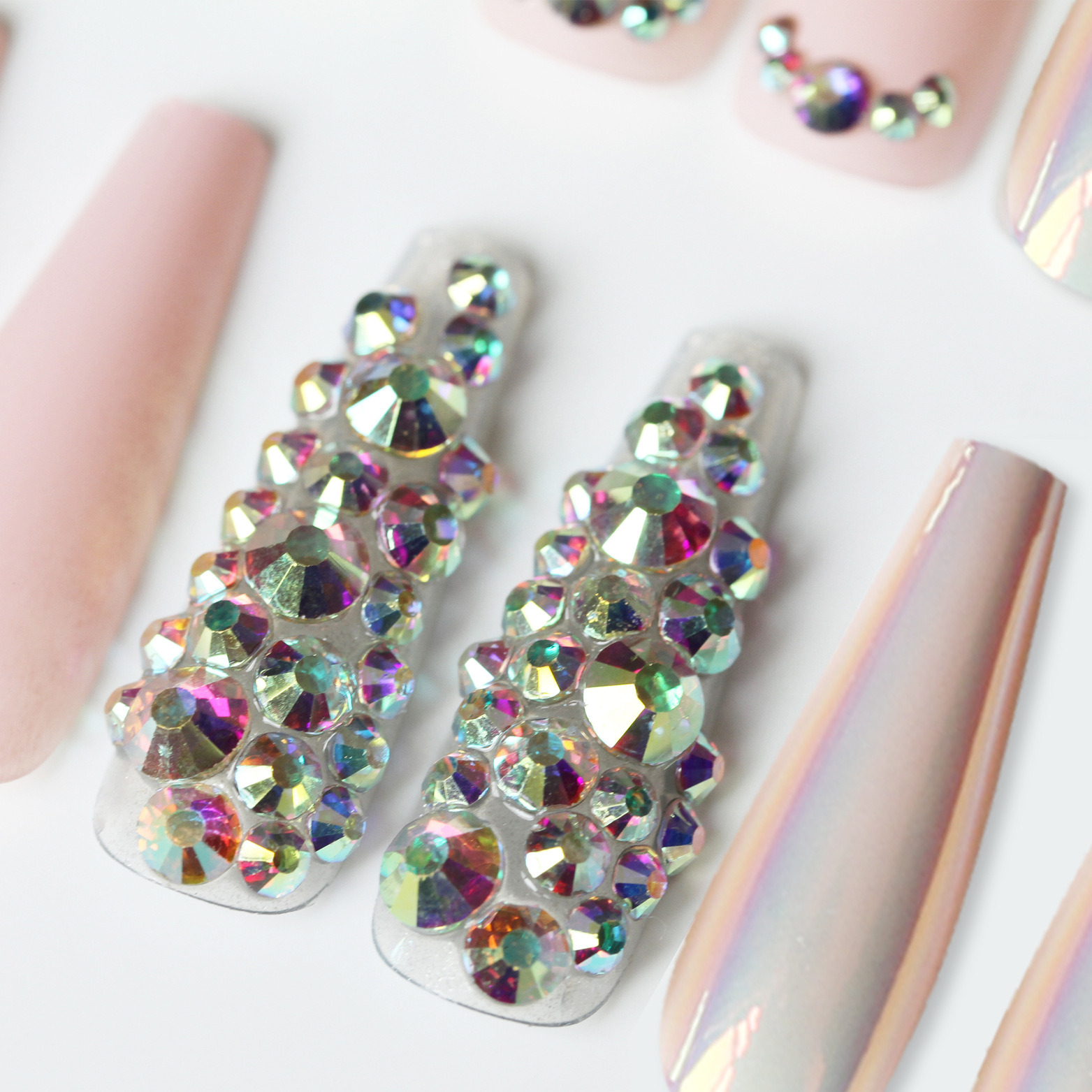 新娘甲多钻成品甲片指甲贴片可拆卸复古美跨境甲片-阿里巴巴