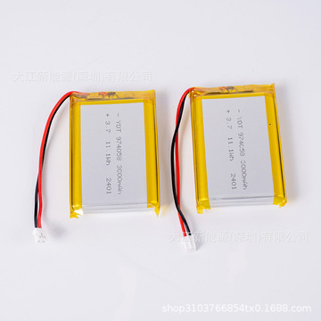 974058聚合物锂电池3000mah大容量早教机充电电池对讲机移动电源