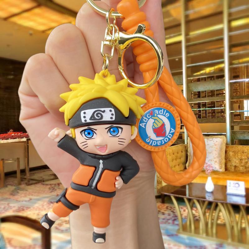 Anime Naruto Keychain Cartoon Naruto Kakashi Doll Schoolbag Pendant Car Key Chain Small Gift