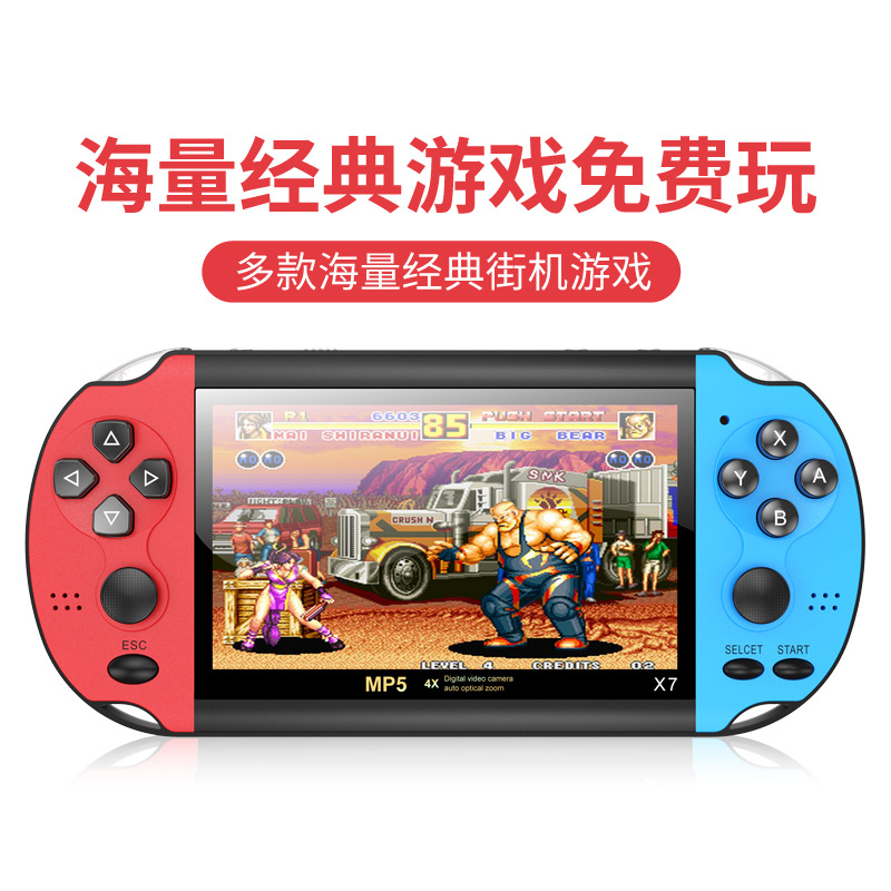 X7s New 3.5-Inch Game Machine Handheld Double Game Machine Large Screen Arcade GBA Retro Pokemon PSP