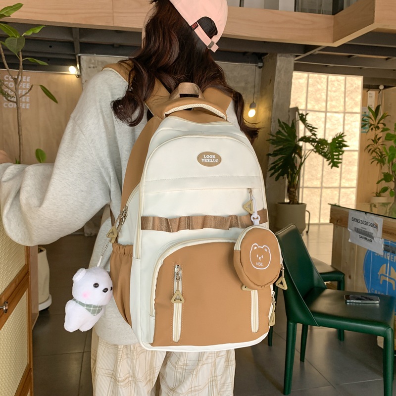 Schoolbag Female Casual Cute Elementary School Studebt Backpack 2024 New Backpack for High School Students