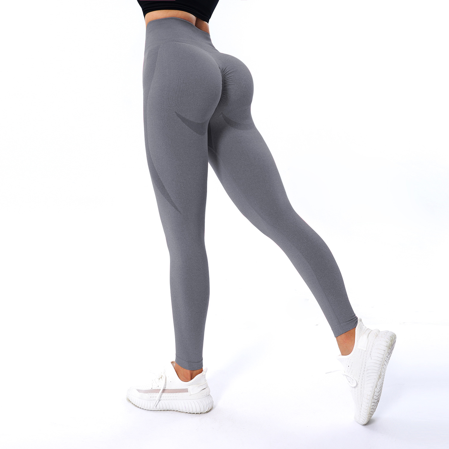 European and American Breathable High Waist Hip Lift Yoga Pants Women's Quick-Drying Belly Contracting Sports Leggings Violently Sweat Fitness Sports Pants Trousers