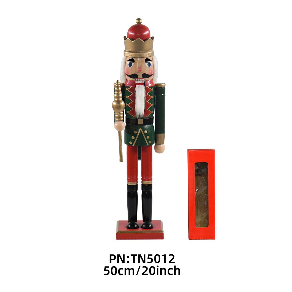 20 'New 50cm Wooden Nutcracker Christmas Puppet Home Decorative Crafts Decoration Gift