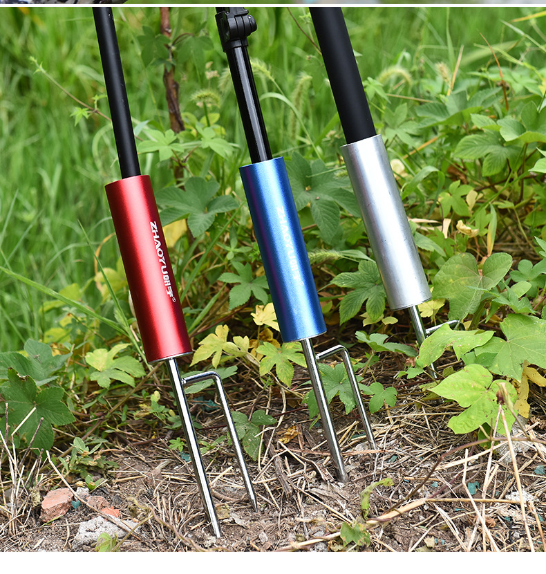 海竿支架抛竿地插筒海杆插地座架多功能插竿筒钓鱼竿立杆器立竿器