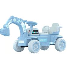 双人双座儿童挖掘机可坐玩具男孩女宝电瓶车遥控全电动挖机代发