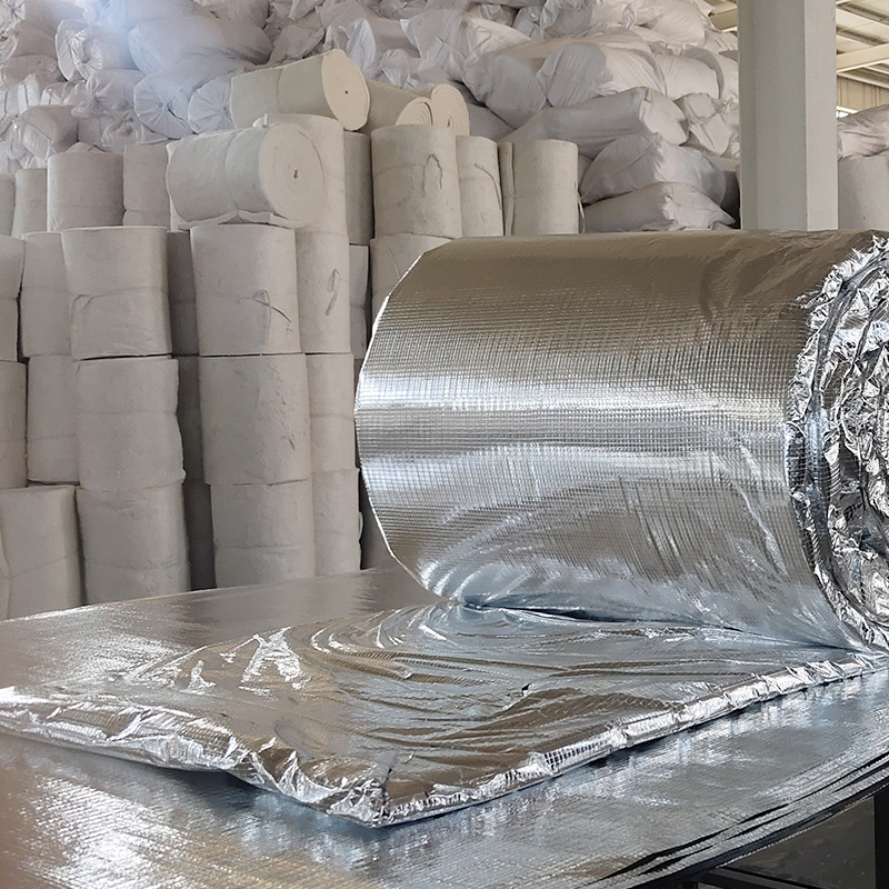 防排烟硅酸铝保温棉 铝箔硅酸铝保温棉 管道隔热硅酸铝陶瓷纤维毯