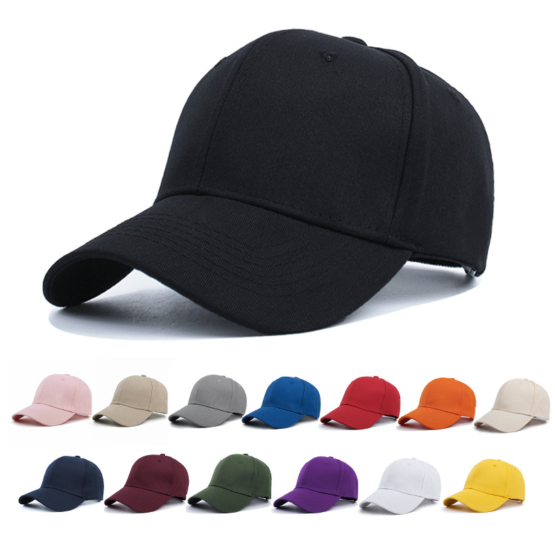 Pure Cotton All-Match Hard Top Peak Cap Sun Hat Men's Sun Hat Women's Solid Color Light Board Men's Stick