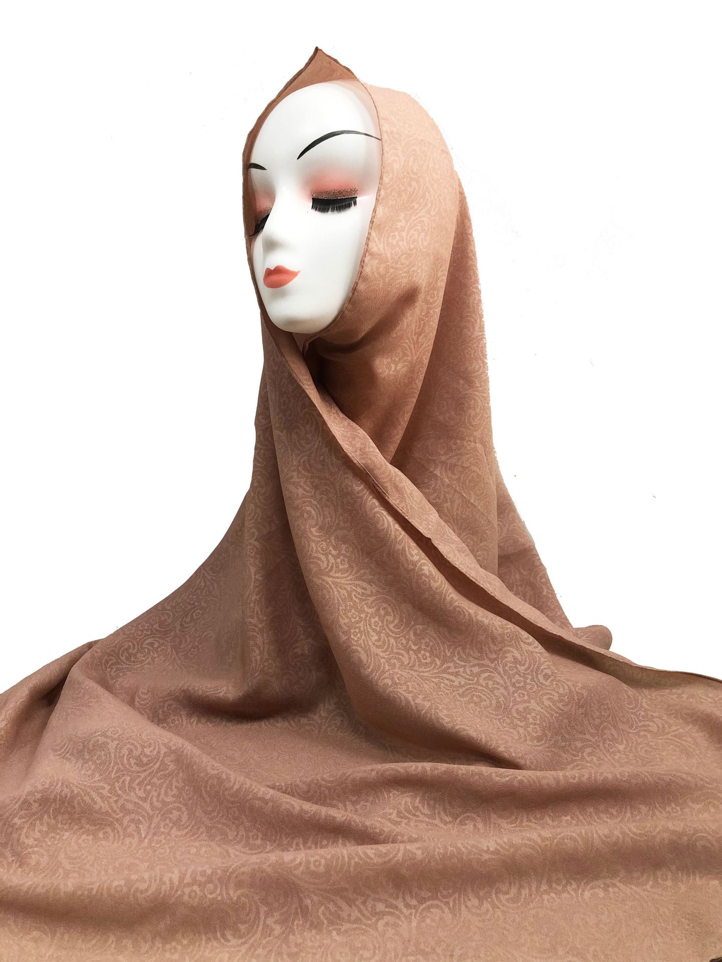 爆款提花长巾法国棉面纱女士跨境货源女款中东盖头阿拉伯头巾批发