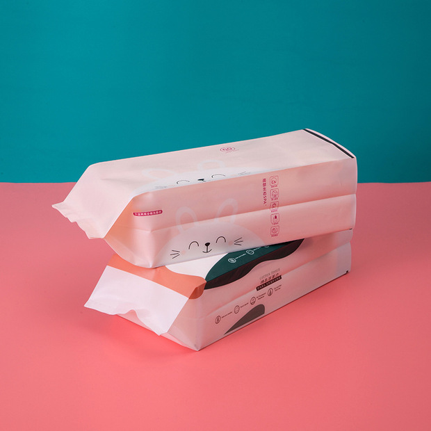 定制洗脸巾包装袋 一次性棉柔巾包装袋 抽取式干湿两用洁面巾袋子