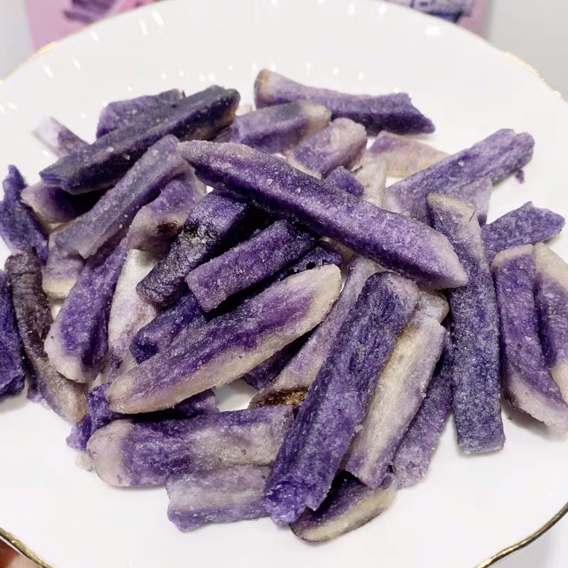 香港calbee卡乐b卡乐比紫薯薯条宅卡b膨化食品休闲零食120g*12包
