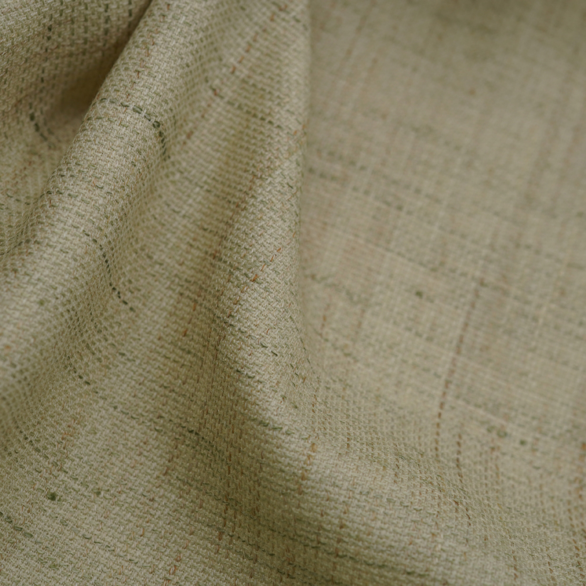 现货羊毛亚麻混纺精纺面料 混米色编织春秋西装外套裙子毛麻布料