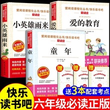 爱的教育小英雄雨来童年书3册童年高尔基六年级上册必读正版书藉