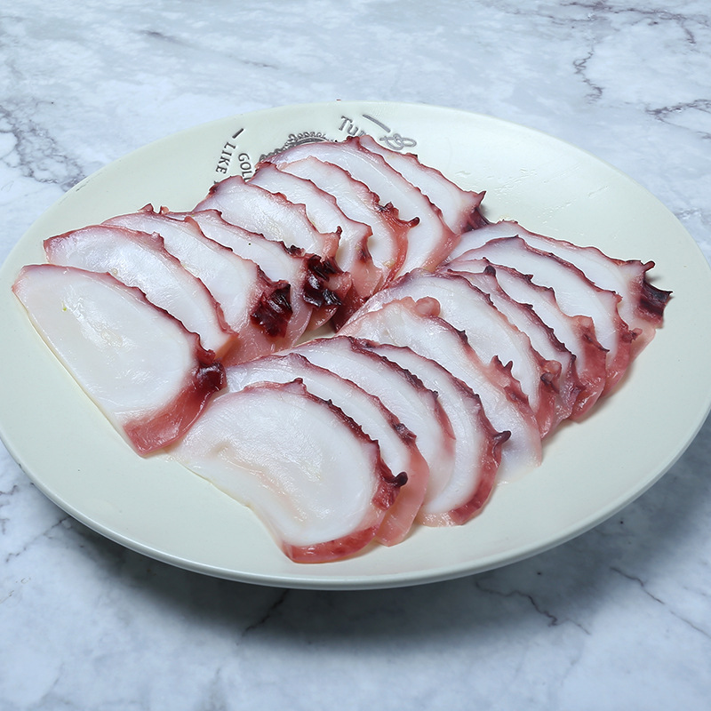 章鱼足切片寿司大八爪鱼片鱿鱼切片章鱼刺身寿司章鱼片120g 包邮