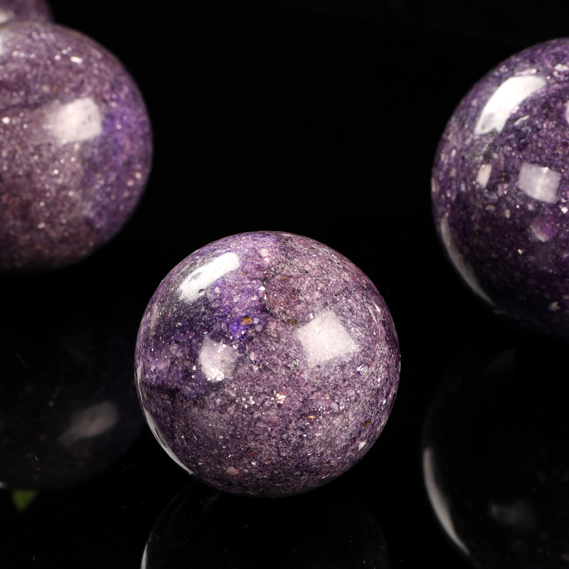 厂家供应 紫云母水晶球 各种规格水晶球办公室摆件水晶光球批发