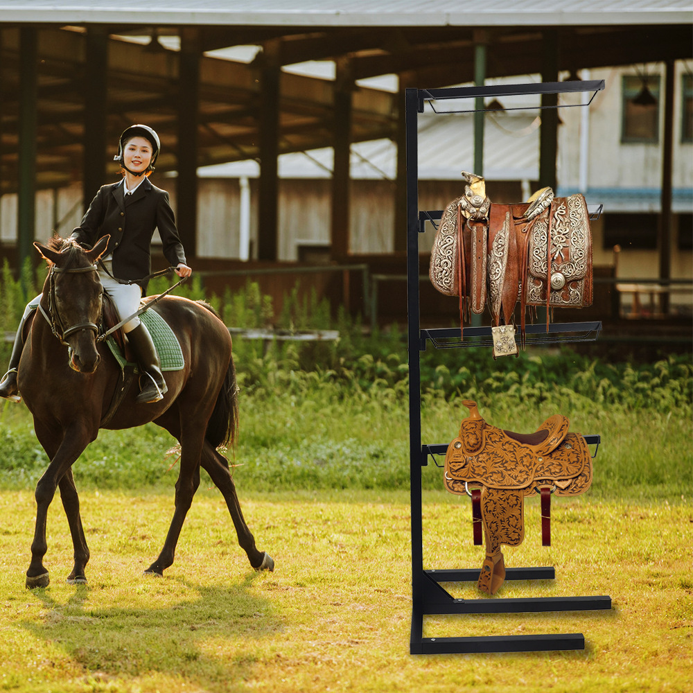 专业生产四层立式马鞍架  金属马鞍架体育运动马鞍收纳架展示架