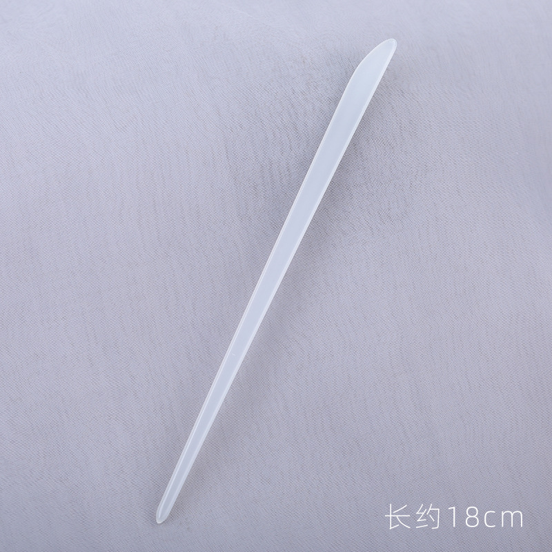 Antique Hair Accessories Acetate Hairpin Plain White Hairpin Simple Modern Imitation Jade Hair Clasp Cheongsam Accessories Headdress for Han Chinese Clothing Female