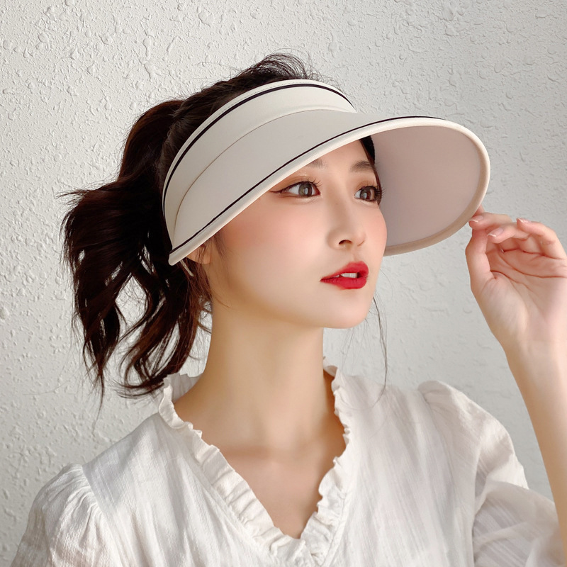 Sun Hat Portable Roll Sun Protection Hat Summer Outdoor Large Brim UV Face Cover Sun Hat UV Protection Air Top Shell-like Bonnet