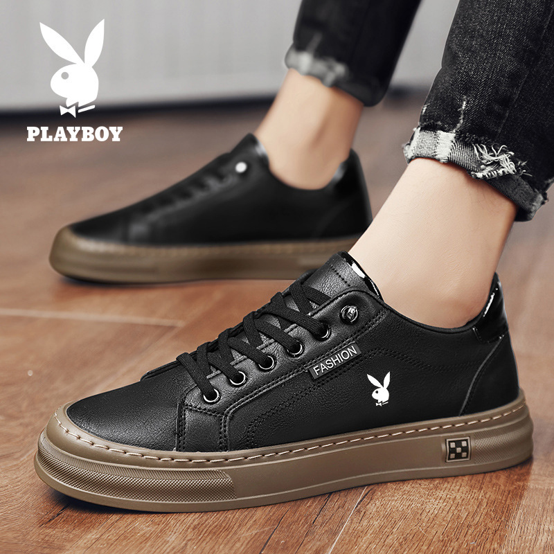 花花公子男鞋2024年春季新款休闲百搭运动鞋潮小白鞋板鞋子乐福鞋