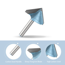 90°V型刀正转反转折角刀3D电脑雕刻刀45度修边刀木工铣刀亚克力