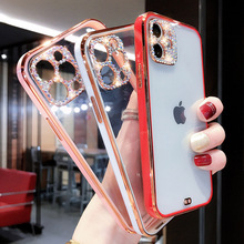 适用苹果15手机壳网红创意iPhone14Promax水钻13电镀边框14奢华女