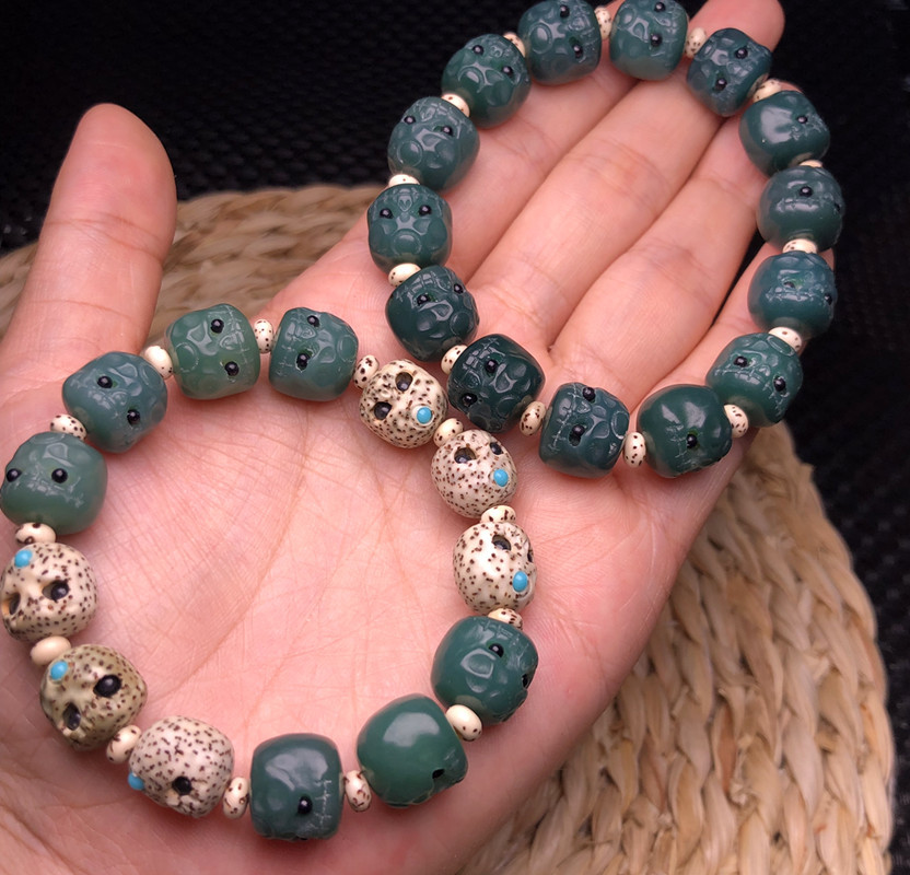 菩提根呆呆团手串 菩提根阿呆 男女菩提子手链佛珠配饰