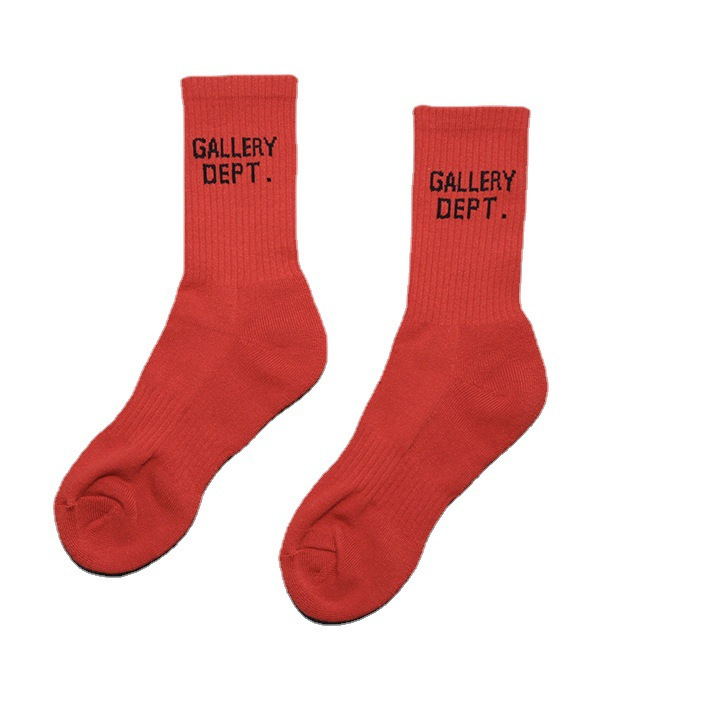 Gallery Dept21 Autumn and Winter Graffiti Letters Street Art Pure Color Cotton Towel Bottom Sports Socks Men and Women Fashion