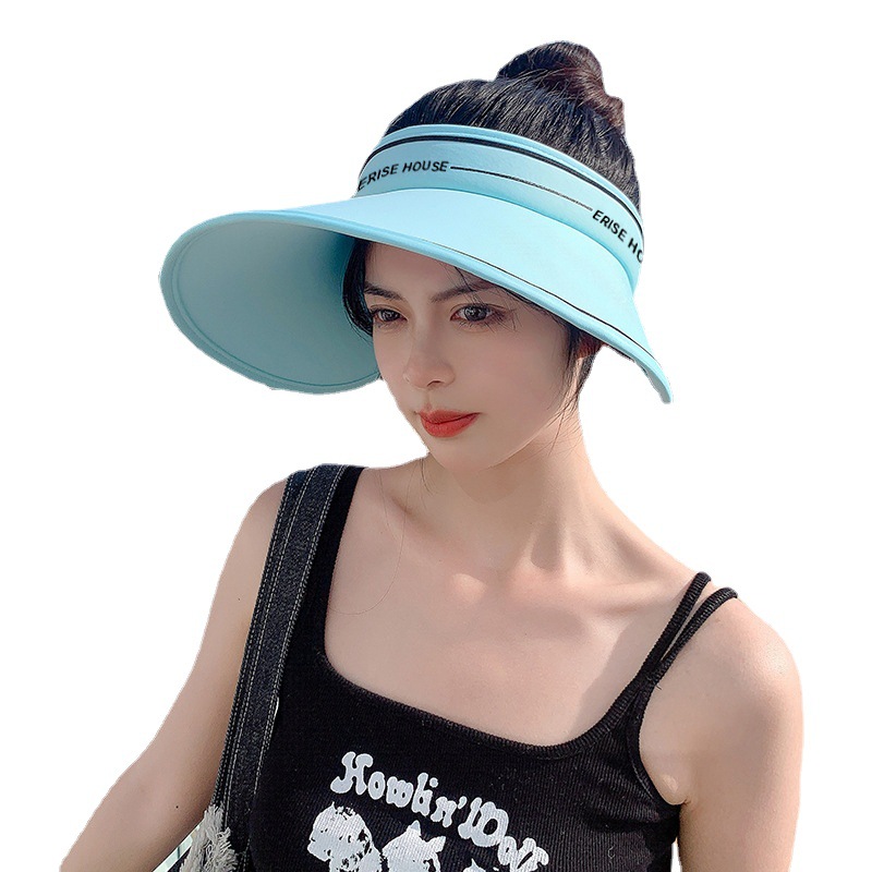 Sun Hat Female Cycling Big Brim UV UV Protection Internet Celebrity Same Style Air Top Cover Face Summer Sun Hat Sun Protection Hat