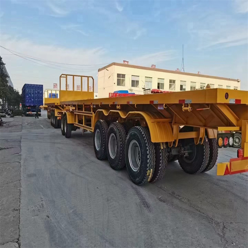 全挂车外蒙狼狈全挂车重型出口平板半挂车骨架半挂车
