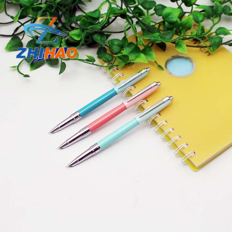 永生9005马卡龙炫彩学生钢笔金属墨水笔小暗尖签字笔三色可选