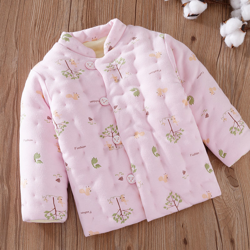 棉花婴儿手工棉衣宝宝棉袄儿童上衣套装新生儿男女加厚冬装棉服