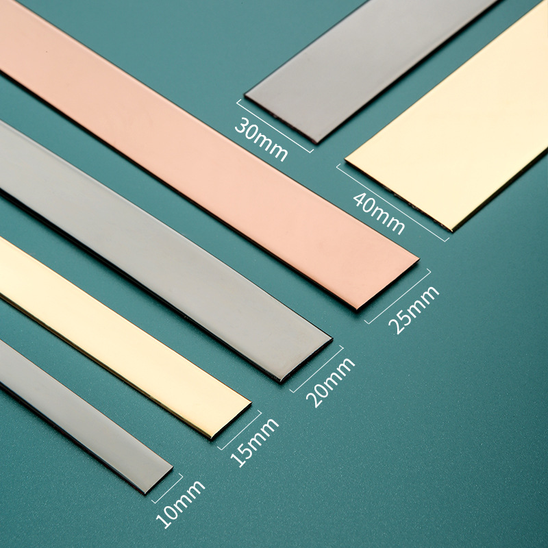 厂家直销钛金装饰线条不锈钢收边一字平板条电视背景墙吊顶装饰条