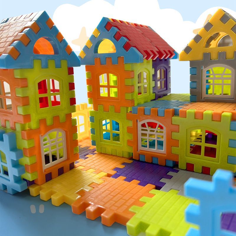 儿童大颗粒房子积木拼装智力拼插玩具幼儿园男女孩拼图3-6岁-阿里巴巴